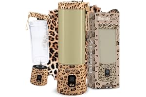 ‎BLENDYGO Blender bezprzewodowy BlendyGo 3® przenośny mini blender do smoothie i koktajli, USB, mikser, kruszy lód i mrożone owoce, technologia PulseMotion & BlendPro, 550 ml (Panterka)