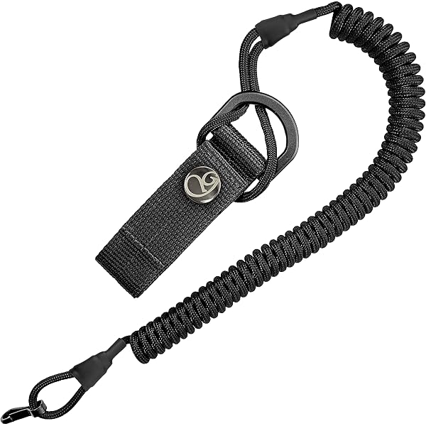 Cordon Tactique élastique Spiralé Réglable - Anti-perte, Pour Fixation équipement, Camping, Randonnée, Chasse