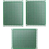 HeyNana - 3 pieces of double-sided perforated prototype PCB board for prototype printed circuit board 7 x 9 cm