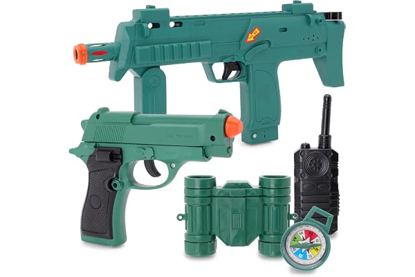 Toyland® Special Forces pistol- och tillbehörsset med realistiskt ljus och ljud - 2 vapen och 3 tillbehör - Rollspel & finklädselleksaker