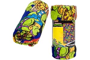 Northwest Nickelodeon 91874 Fleece-Überwurfdecke, Teenage Mutant Ninja Turtles, Seide, Überwurfdecke, 101,6 x 127 cm, Einzelbett, Grün