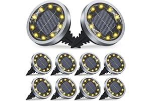 LuJasi Solar Bodenleuchte, Solar Gartenleuchten für Außen IP65 Wasserdicht, Solarleuchte für Garten Außenleuchte außen, für Garten, Rasen, Gehweg, Patio, Auffahrt