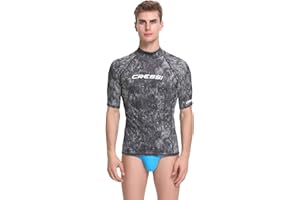 Cressi Rash Guard Short Sleeve for Men – Close-Fitting Elastic Fabric Anti-Abrasion, Technical T-Shirt for Snorkelling, Diving, Surfing – Technical Dive Shirt with UV Protection UPF 50+