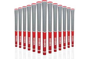 SHABIER Impugnature da golf, 13 pezzi, in gomma ad alta trazione e feedback, rosso, diverse misure