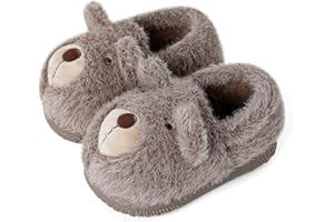 MASOCIO Pantofole per Bambini Peluche Invernali Scarpe Cartoni Animati Ciabatte Chiuse da Casa Antiscivolo