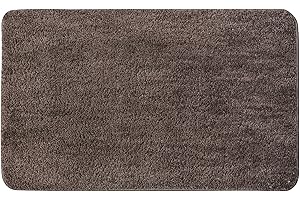MIULEE Tapis Salle de Bain Tapis d'Entrée Tapis de Douche Antidérapant Tabis Absorbant Tapis Moelleux Microfibre WC Toilette Baignoire Sortie Cuisine Salon Chambre Café 40x60cm