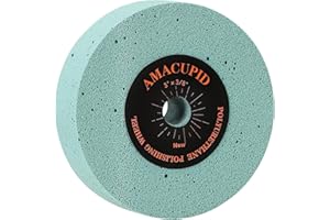 AmaCupid Ruote lucidanti elastiche in poliuretano 3 pollici grana 2000. Abrasivo in carburo di silicio. per macchina lucidatrice per mola da banco. Acciaio inossidabile lucidato a specchio, rame, ecc