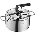 Barazzoni Pentola a Pressione modello Basic, ø22cm, capacità 7lt. In Acciaio inossidabile, Made in Italy