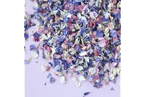 Natural Biodegradable Confetti Wedding. Real Dried Flower Petals. Eco-friendly Flower Confetti. Pre-fill Confetti Bags. Wedding Favours. Confetti Cones. (Bright Mix: Purple, Pink, Blue & Ivory)