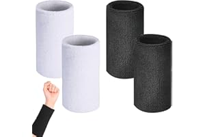 SVUPUE Opaska przeciwpotowa, 6 sztuk sportowych opasek na nadgarstek, opaska przeciwpotowa na ramię, chłonne opaski przeciwpotowe na nadgarstek, do piłki ręcznej, koszykówki, tenisa, gimnastyki, biegania