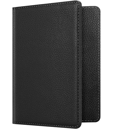 Portafoglio Da Viaggio Organizer Per Documenti Con Protezione RFID – Finto Pelle Nero