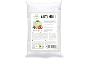 NATUR WASSY Erythritol Natural Sweetener, Calorie Free Sugar Substitute, Premium KETO Sweetener. 100% Vegan, Suitable for Diabetics and Diets, No Caries 950g