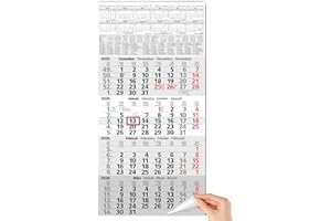 TOBJA Kalendarz ścienny na rok 2025 z suwakiem – duży kalendarz miesięczny 2025 do biura i domu, przejrzysty kalendarz ścienny na 2025 rok, kalendarz ścienny z dniami świątecznymi i feriami szkolnymi,