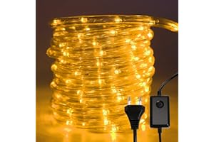 ‎JOPASSY Jopassy 10m LED Schlauch 240 LEDs lichterkette lichtschlauch außen Wasserfest LED Streifen für Innen aussen Party Hochzeit Terrasse Balkon Garten Dekolicht Warmweiß