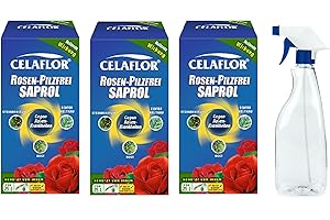 Celaflor Rosen-Pilzfrei Saprol Konzentrat 750 ml (3 x 250 ml) + Laubner Sprühflasche (500 ml) Mittel Gegen Rosenkrankheiten Rost, Echter Mehltau und Sternrußtau
