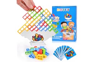 HOTUT Tetris Gioco, 48pcs Blocchi di Costruzione Russi, Tetra Tower Gioco Equilibrio Impilabili, Giochi Educativi Montessor per Bambini Oltre 5 Anni, Tetris Tower Balance Building Toy for Kids Adults