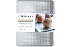 LEHRMANN GMBH LEHRMANN Plaque perforée perforée 45 x 37,5 cm Plaque de cuisson perforée pour four Whirlpool Miele Siemens