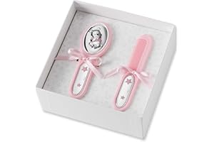 VALENTI & CO. Disney Baby Prima Infanzia - Set Box Regalo con Spazzola Capelli e Pettine indispensabile tra gli Accessori Neonato con finiture Winnie The Pooh in Argento