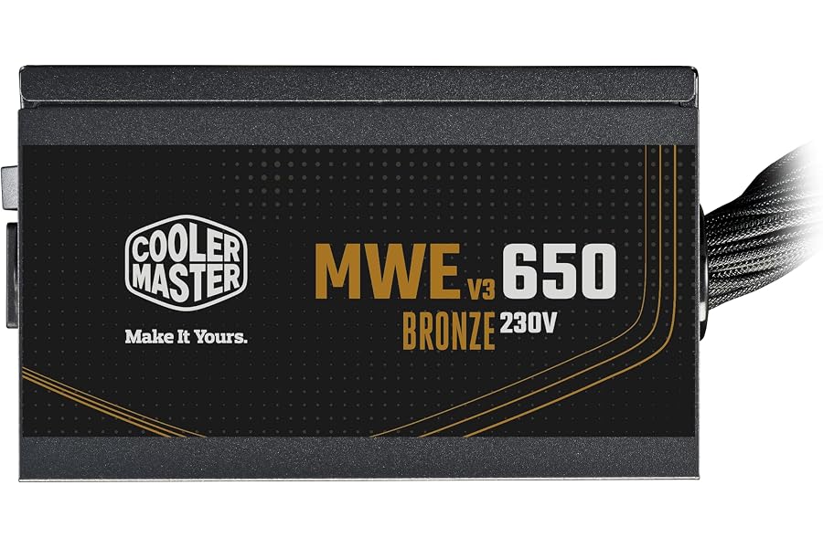 Amazon listing image: Cooler Master MWE 650 V3 Bronze ATX 3.1 Power Supply - Non Modular