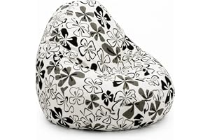SMOOTHY® Beany XXL Sittsäck 250L – Bomull, Hawaii-mönster | Giant beanbag för barn & vuxna – tvättbart överdrag, separat inne