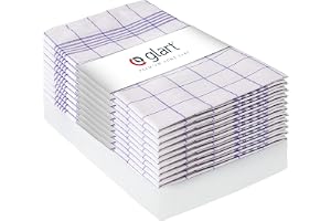 Glart 48KV2 Set om 10 kökshanddukar, kökshanddukar, kökshanddukar, 50 x 70 cm, 100% bomull Oeko-TEX, rutig, förtvättad, rutig