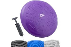 CampTeck Luftkissen Sitzen Aufblasbar Ballsitzkissen Balance-Kissen (32cm) mit Handpumpe für Fitness, Geschicklichkeit, Rückentraining, Yoga, Bequemes Sitzen
