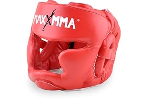 MaxxMMA Boxing Headguard, Adjustable Protection Headgear, Effective Impact Absorption, MMA Training, Muay Thai Headgear,Sparring, Martial Arts, Karate