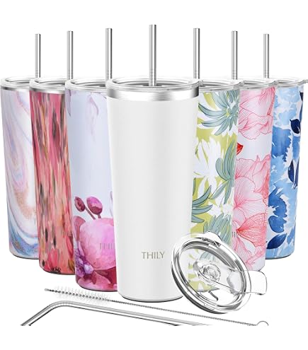 Lot De 10 Gobelets Réutilisables 700 Ml Rose - Avec Couvercle Et Paille - Idéal Fêtes, Plage, Voyage
