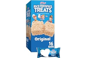 YYST Rice Krispies Treats Marshmallow Snack Bars, Kids Snacks, Lunch Snacks, Original, 12.4oz Box (16 Bars)