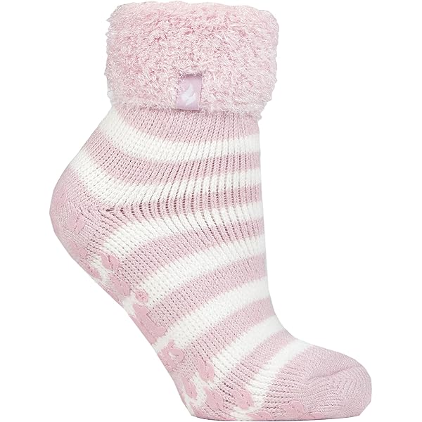 HEAT HOLDERS SOCKSHOP damessokken - Omslagmanchet Sleep Lite, warme dikke thermische bedsokken, patroon, 1 paar pakmaat 4-8, Harten, 4-8