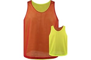 TOP TIE TopTie Gilet da allenamento reversibile con due lati, per adulti e bambini
