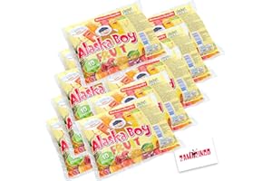 Alaska Boy Wassereis Icesticks | VEGAN | LAKTOSEFREI |GLUTENFREI | 10 x 50ml (10er Karton) | Stangeneis für den Sommer, Einfrieren & genießen + Zama4Zingo Karte (Fruit)