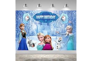 Frozen Hintergrund, ELSA Hintergrund, Frozen Hintergrund Geburtstag Kinder, Frozen Hintergrund Fotohintergrund PIIMNT 150 * 100cm Frozen Geburtstagsdeko Dekoration Kindergeburtstag Foto Hintergrund