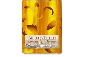 TEX FAMILY Telo ARREDO copritutto Gran Foulard copriletto COPRIDIVANO Tessuto (1 Piazza, Foglia Gialla)