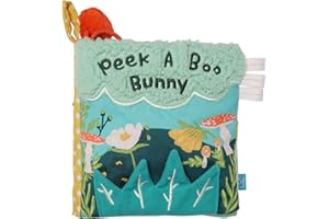 Manhattan Toy- Conejito Fairytale Peek-a-Boo - Libro Suave de Actividad Arrugada para bebés y niños pequeños con chirriador de Conejo Atado, Multicolor, Medium (161130)