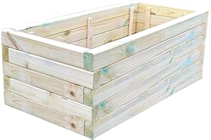 FKL DESIGN Home Deco Jardinière en Bois D22, jardinière de Jardin, 90 x 40 x 29 cm