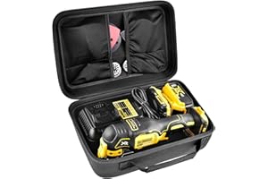 PAIYULE Case Compatible with DEWALT 20V MAX XR Oscillating Multi-Tool DCS354B/ DCS356B, Large Carrying Storage Box Fits for DEWALT 20V MAX XR Battery & Charger,Blades,Sanding Pads and Accessories (Box Only)