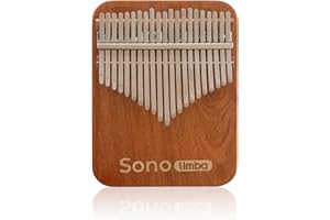 Sonodrum Kalimba avec 21 clés - Piano à pouces en bois de corail africain de haute qualité. Piano portable avec pochette, livre de chansons gratuit. Instrument de percussion pour enfants et adultes