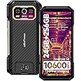 Ulefone Armor 27T Rugged Smartphone Thermal Imaging, 24GB+256GB Android 14 50MP+64MP Night Vision 10600mAh/33W 6.78" FHD+ 120Hz IP68/69K Waterproof Dual SIM 4G Phones 3-Card Slot NFC