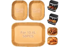 ANKWAY Papier do pieczenia frytkownicy na gorące powietrze, 150 sztuk, do Ninja Flex Drawer Dual Zone AF500EU 10,4L, Airfryer papier do pieczenia Ninja AF500EU AF500EUCP, Cecotec 9000 9L, pogrubienie wkładki