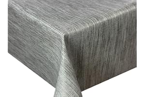 ‎EUROMAT Wachstuch Tischdecke abwaschbar Gartentischdecke, Viele Größen und Designs, wasserabweisend (Grau Textur- 733-9, 100x140 cm)