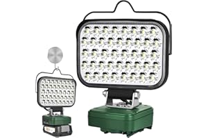 GZYZ Lampe Für Bosch 18V PBA Akku Home and Garden, 126W 5800LM Kabellose Arbeitsleuchte,Tragbare LED Strahler Flutlichter Baustellen Lampe mit USB & TYP C für Camping, Garagen, Autoreparatur