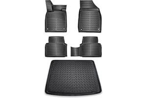 ‎ELMASLINE ELMASLINE 3D Gummimatten & Kofferraumwanne Set für Skoda ENYAQ iV 2021-2025 (Passt nur in den Oberen Ladeboden) | Zubehör | Fußmatten + Kofferraummatte