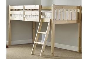 STRICTLY BEDS&BUNKS Avalon Short Midi Sleeper Cabin Bed including Sprung Mattress (20 cm), 2ft 6 x 5f