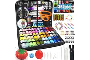 TAVADA 362pcs Kit da Cucito,Set da Cucito,Kit Cucito Set contiene 41 Rotoli di Filo Colorato,Set da Cucito con Accessori da Cucire con Cassetta Degli Attrezzi,per Casa,Principianti,Viaggiatori