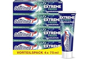 ‎ODOL-MED 3 Odol-med3 Extreme Fresh Toothpaste for Long-Lasting Freshness, 4 x 75 ml