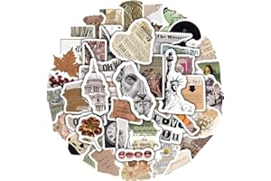 APAREAL Vintage Aufkleber 50 Stück, Graffiti Aesthetic Retro Stickers für Laptop Skateboard Motorrad Notebook Gitarre Koffer Fahrrad MacBook Scrapbook