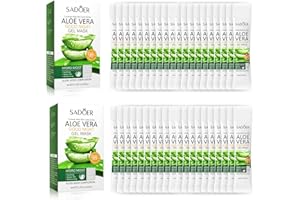 KIYTARBOO Zestaw 40 mini żelu Aloe Vera Bio – wegańskie | z czystym sokiem z liści | 98% naturalny i czysty | krem nawilżający do twarzy i ciała | pielęgnacja nawilżająca | żel bio Aloe Vera - po opalaniu