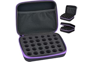 ZALEONLINE Hard Shell Shockproof Essential Oil case, 30 Bottles Carrying Storage Case Waterproof EVA Travel Bag for Nail Polish Bag Essential Oil and Accessories for 5ml, 10ml, 15ml Bottles