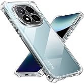 Tentoki Case for Xiaomi Redmi Note 14 Pro Plus 5G, Soft TPU, Transparent | Protective Case with Integrated Corner Air Cushion